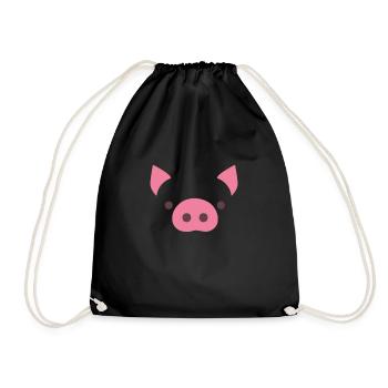 Cochon - Sac de sport léger - noir - Devant