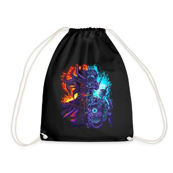 Robot vs Démon - Sac de sport léger - noir - Devant