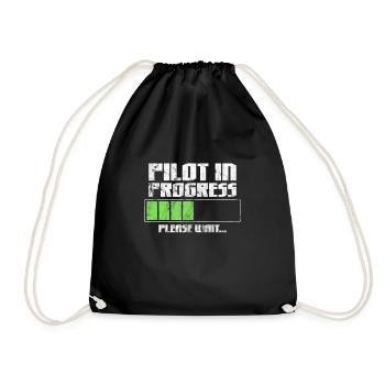 Pilot - Drawstring Bag - black - Front