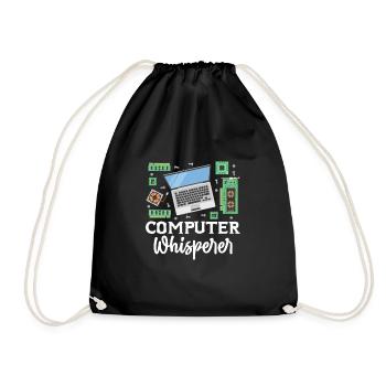 Computer - Turnbeutel - Schwarz - Vorne