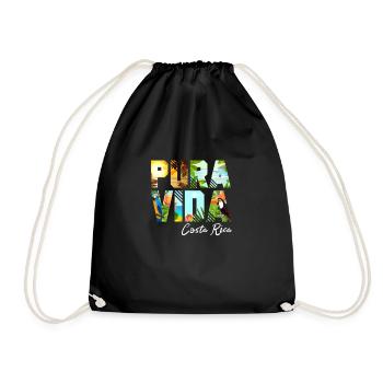 Costa Rica - Drawstring Bag - black - Front