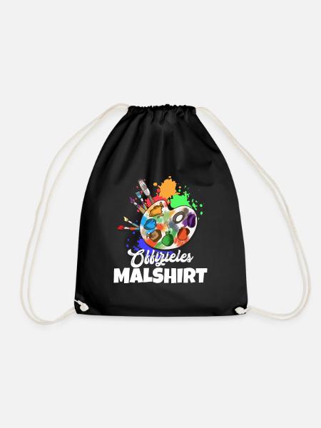 Offizielles Malshirt Farbpalette Künstler Pinsel - Turnbeutel - Schwarz