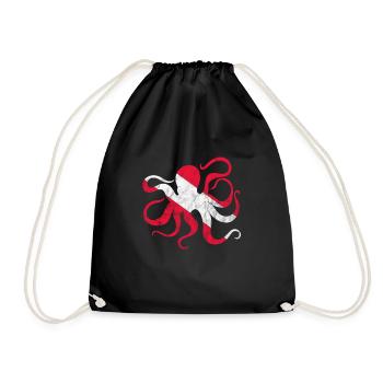 Octopus Octopus Octopus Octopus Sea Gift - Drawstring Bag - black - Front