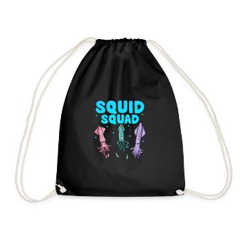 Squid - Drawstring Bag - black - Front