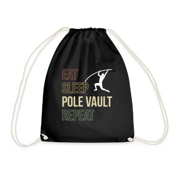 Eat Sleep Pole Vault Stabhochsprung Chemise - Sac de sport léger - noir - Devant