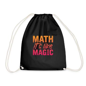 Mathematics - Drawstring Bag - black - Front