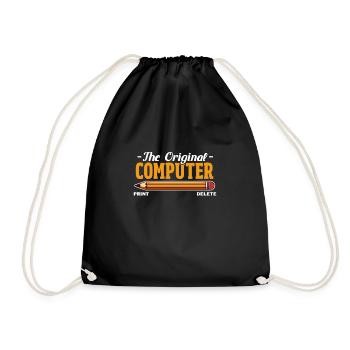 Computer - Turnbeutel - Schwarz - Vorne
