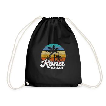 Hawaii Vacation Aloha Summer Hawaiian Gift - Drawstring Bag - black - Front