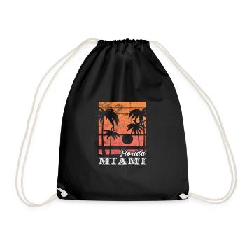 Miami Floride USA Amérique Cadeau de Voyage de Vacances - Sac de sport léger - noir - Devant