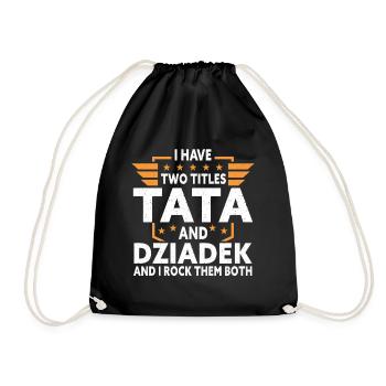 Ich bin A Dziadek Dziadzia Dziadziu Tata Polen Polnisch - Turnbeutel - Schwarz - Vorne