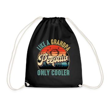 Peepaw comme un grand-père seulement plus cool Fête des pères - Sac de sport léger - noir - Devant