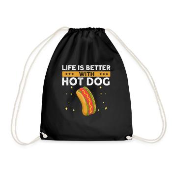 Hot Dog Love Hot Dog Pomme de terre Ketchup - Sac de sport léger - noir - Devant