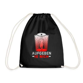 Laufen Marathon Läuferin Laufsport - Turnbeutel - Schwarz - Vorne