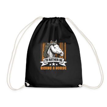 Design équestre et équestre pour les amoureux des chevaux - Sac de sport léger - noir - Devant
