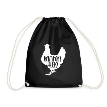 Chicken Farm Poultry Rooster Chickens Gift - Drawstring Bag - black - Front