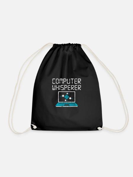 Computer Nerd PC Programmierer Informatik Geschenk - Turnbeutel - Schwarz