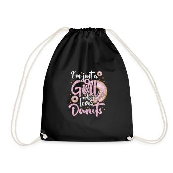 Fille beignet - Sac de sport léger - noir - Devant