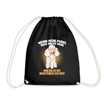 Hunde Pudel Design für Hundeliebhaber - Turnbeutel - Schwarz - Vorne