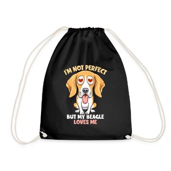 Dog saying Beagle design pour les amoureux des chiens - Sac de sport léger - noir - Devant