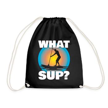 Sup Stand Up Paddle Design Sup Board Paddeln - Turnbeutel - Schwarz - Vorne