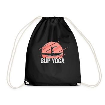 Sup Stand Up Paddle Design Sup Board Paddeln - Turnbeutel - Schwarz - Vorne