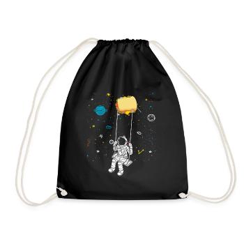 Astronaut Sandwich Love Astronomy Sandwich - Drawstring Bag - black - Front