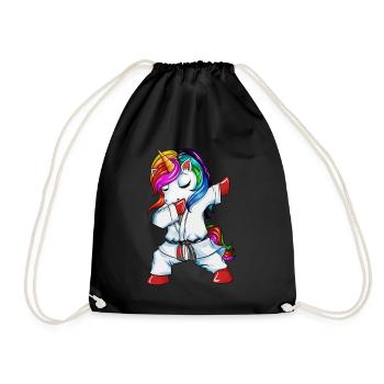 Karate Jiu Jitsu Einhorn Design das Dabbing tanzt - Turnbeutel - Schwarz - Vorne