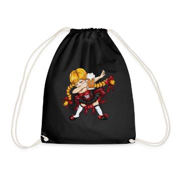 Trachten Girl en tenue bavaroise traditionnelle Dirndl - Sac de sport léger - noir - Devant