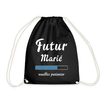 Futur marié veuillez patienter Humour mariage - Sac de sport léger - noir - Devant