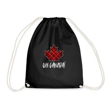 Canada Maple Leaf Flag Canada Vancouver Gift - Drawstring Bag - black - Front