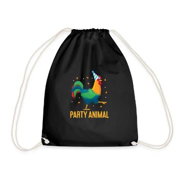 Chicken Farm Poultry Rooster Chickens Gift - Drawstring Bag - black - Front