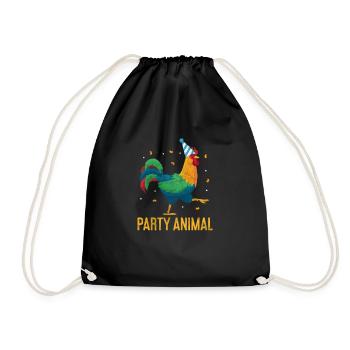 Chicken - Drawstring Bag - black - Front