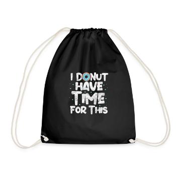 Doughnut - Drawstring Bag - black - Front
