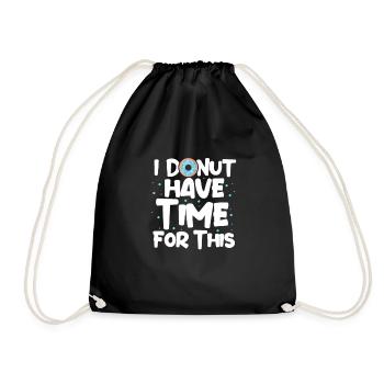 Donut Sweets Donuts Food Baker Gift - Drawstring Bag - black - Front
