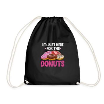 Donut - Turnbeutel - Schwarz - Vorne