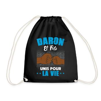 Daron fils unis pour la vie fête des pères check - Sac de sport léger - noir - Devant