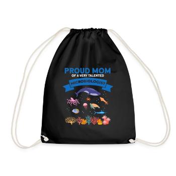 Fière Maman Microbiologie Biologie Biologiste Mer - Sac de sport léger - noir - Devant