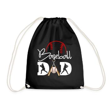 Baseball Dad Player Lovers Fathers Day - Turnbeutel - Schwarz - Vorne