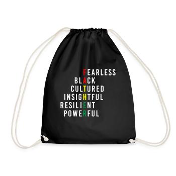 Black Father Black Cultured Fathers Day - Drawstring Bag - black - Front