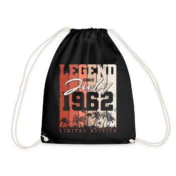 Légende depuis juillet millésime 1962 millésime anniversaire - Sac de sport léger - noir - Devant