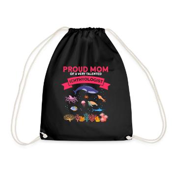 Fière Maman Ichtyologiste Biologiste Marine Océan Mer - Sac de sport léger - noir - Devant
