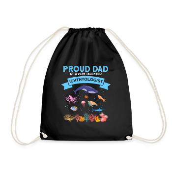 Fier Papa Ichtyologiste Biologiste marin Océan Mer - Sac de sport léger - noir - Devant