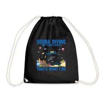 Plongeur Plongeur Biologiste marin Biologie marine Océan - Sac de sport léger - noir - Devant