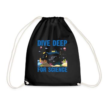 Diving Diver Scientist Marine Biologist Ozea - Drawstring Bag - black - Front