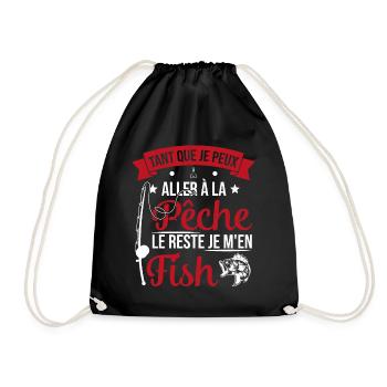 Si je peux aller à la pêche le reste je m'en fish - Sac de sport léger - noir - Devant