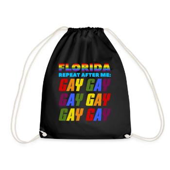 La Floride répète après moi la Gay LGBTQ Pride - Sac de sport léger - noir - Devant
