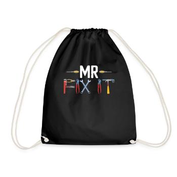 Mr Fix It Mechanic Dad Daughters Fathers Day - Turnbeutel - Schwarz - Vorne