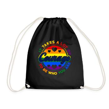 Il faut beaucoup de courage pour être qui vous êtes - Sac de sport léger - noir - Devant