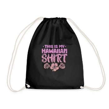 Hawaii Vacation Aloha Summer Hawaiian Gift - Drawstring Bag - black - Front