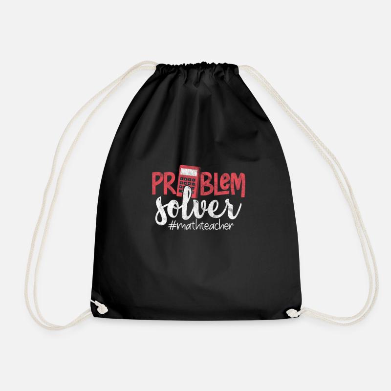 Mathematics - Drawstring Bag - black